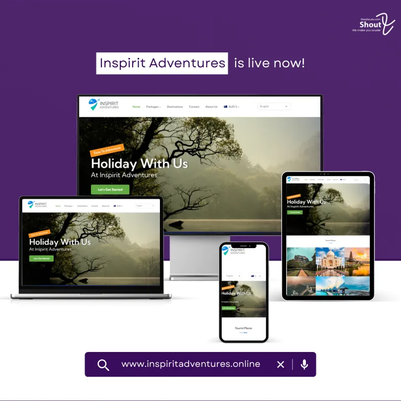 Inspirit website project artwork from the ShoutX portfolio