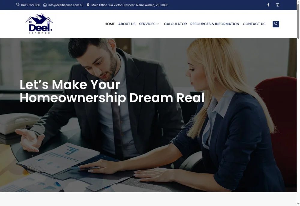 Deel Finance website project