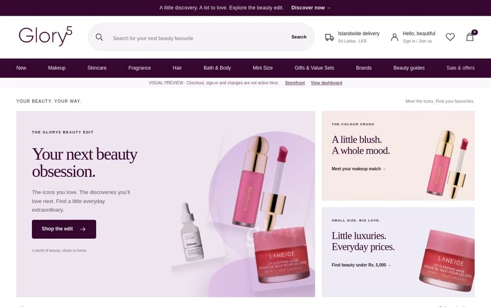 Glorify website project
