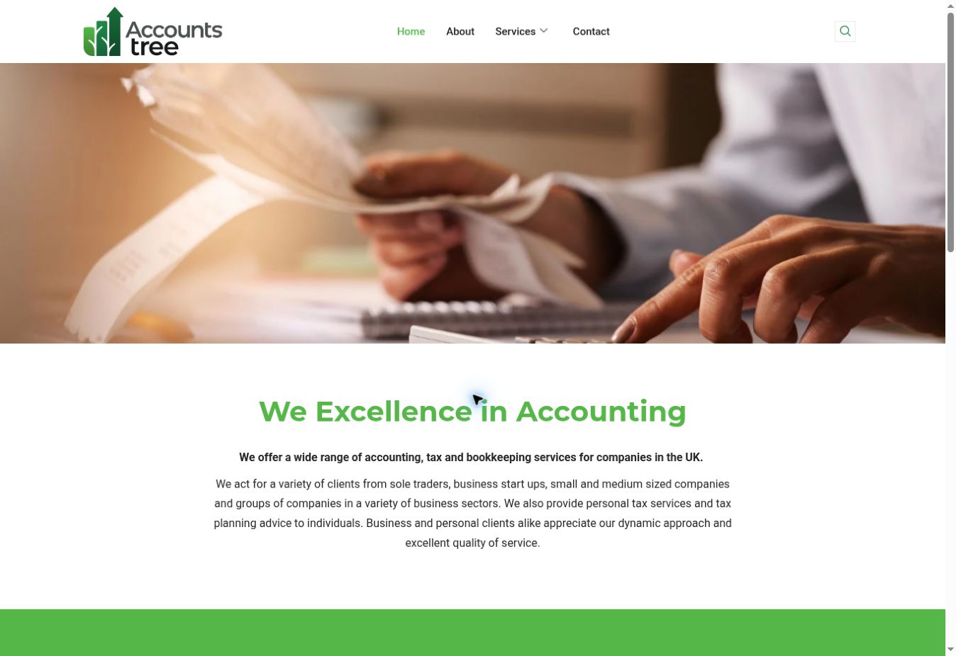 AccountsTree Home page captured from the live website