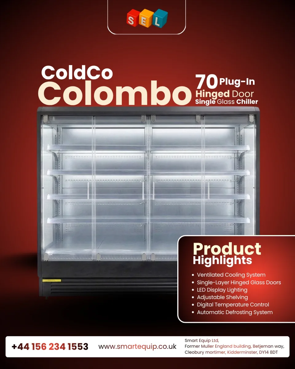 Smart Equip — ColdCo hinged-door range campaign artwork